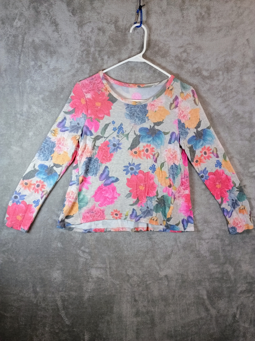 Kids Floral Long-Sleeve Top - Pink & Multicolor